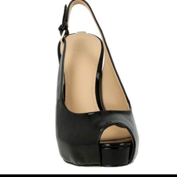 Guess Shoe Size 7.5 Sling Back Stiletto Open Toe - Picture 4 of 16